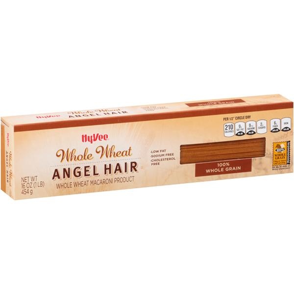 slide 1 of 1, Hy-vee Whole Wheat Macaroni Product, Angel Hair, 16 oz