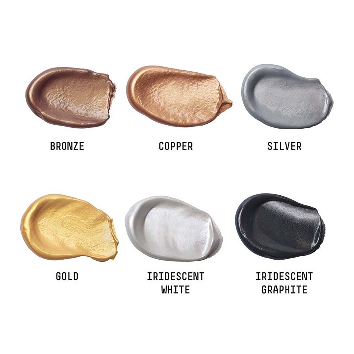 slide 5 of 6, Liquitex Basics Metallic & Iridescent 6 Color Acrylic Paint Set, 22 ml