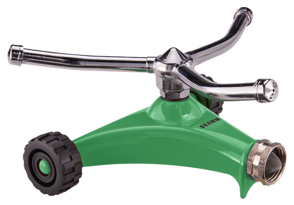 slide 1 of 1, Dramm ColorStorm™ 3 Arm Whirling Sprinkler - Green, 1 ct