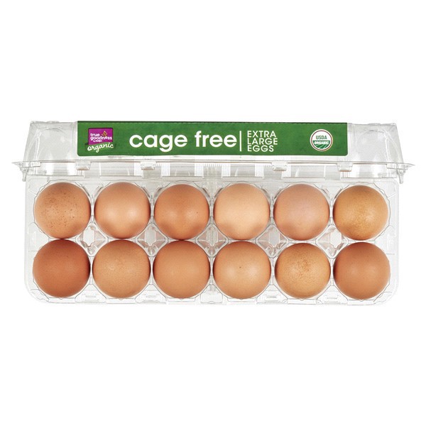 slide 4 of 29, True Goodness Organic Cage Free Extra Large Eggs, Dozen, 12 ct