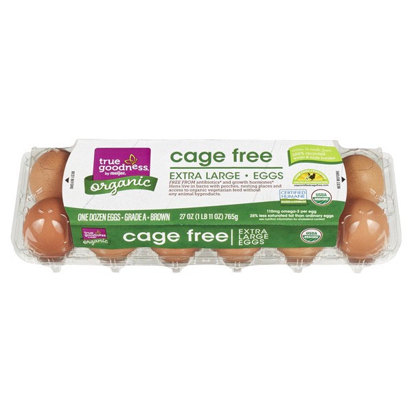 slide 8 of 29, True Goodness Organic Cage Free Extra Large Eggs, Dozen, 12 ct