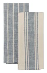 Dash of That Natural Slubbed Kitchen Towels - Blue