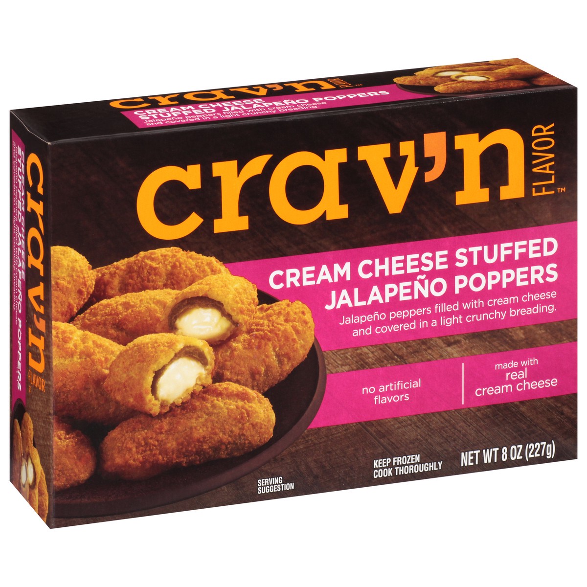 slide 7 of 9, Crav'n Flavor Cream Cheese Stuffed Jalapeno Poppers 8 Oz, 8 oz