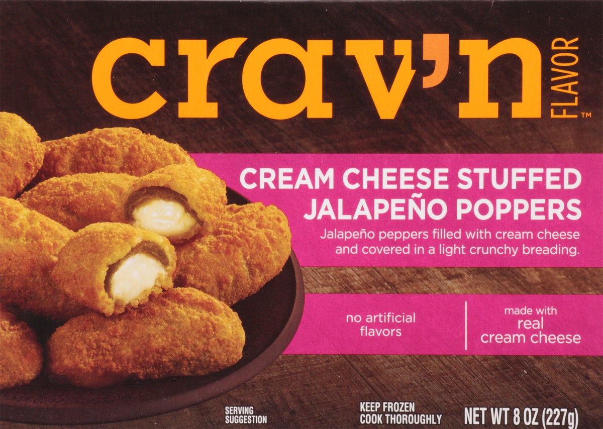 slide 2 of 9, Crav'n Flavor Cream Cheese Stuffed Jalapeno Poppers 8 Oz, 8 oz