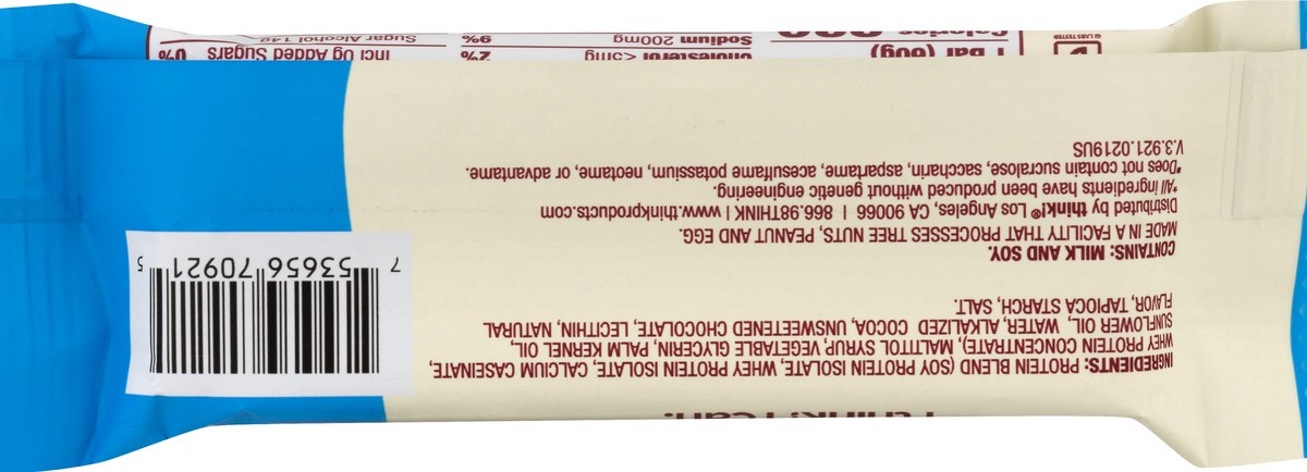 slide 9 of 10, thinkThin THINK THIN Cookies And Crã¨Me High Protein Bar, 1 ct