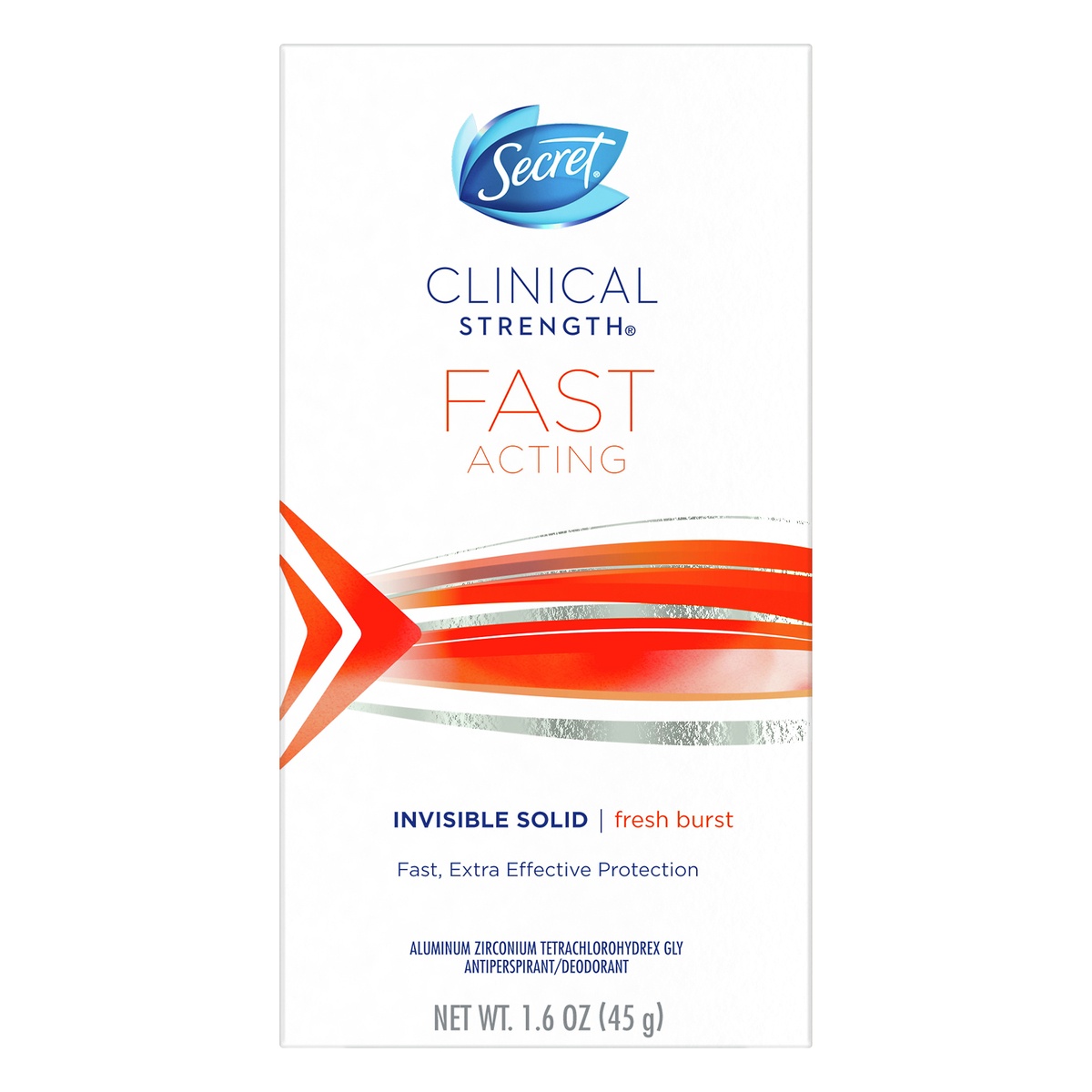 slide 1 of 2, Secret Clinical Strength Fast Acting Antiperspirant/Deodorant 1.6 oz, 1.6 oz