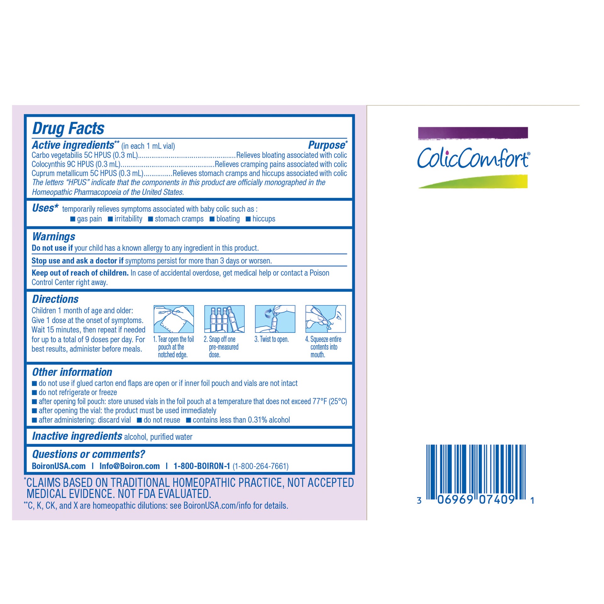 slide 7 of 8, Boiron ColicComfort Colic & Gas Relief, 30 ct