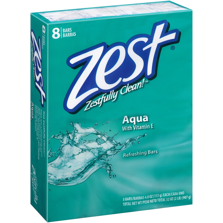 slide 2 of 7, Zest Aqua Soap Bars, 8 ct