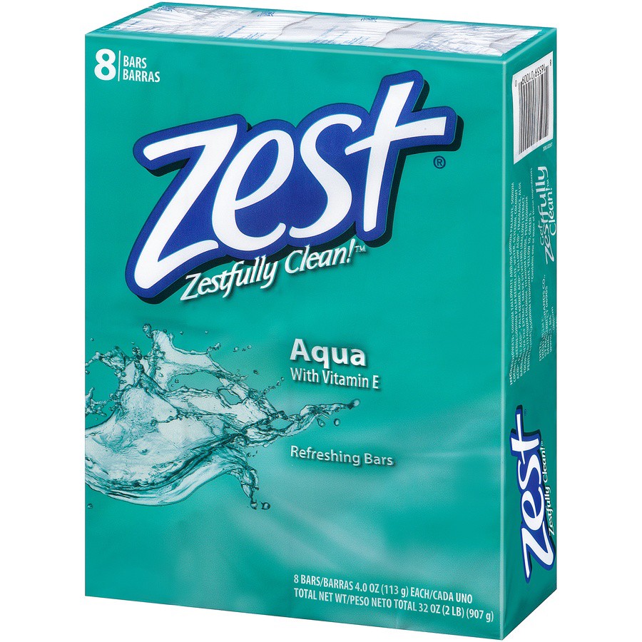 slide 3 of 7, Zest Aqua Soap Bars, 8 ct