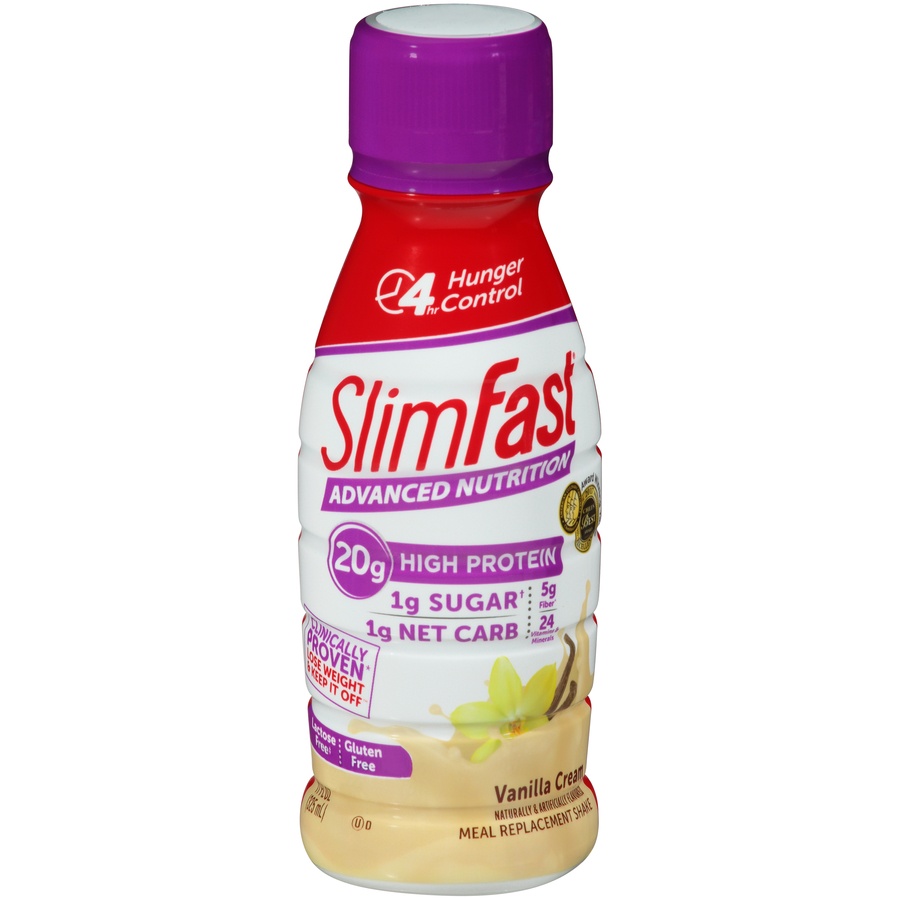 slide 1 of 6, SlimFast Advanced Nutrition Vanilla Cream Meal Replacement Shake, 11 fl oz