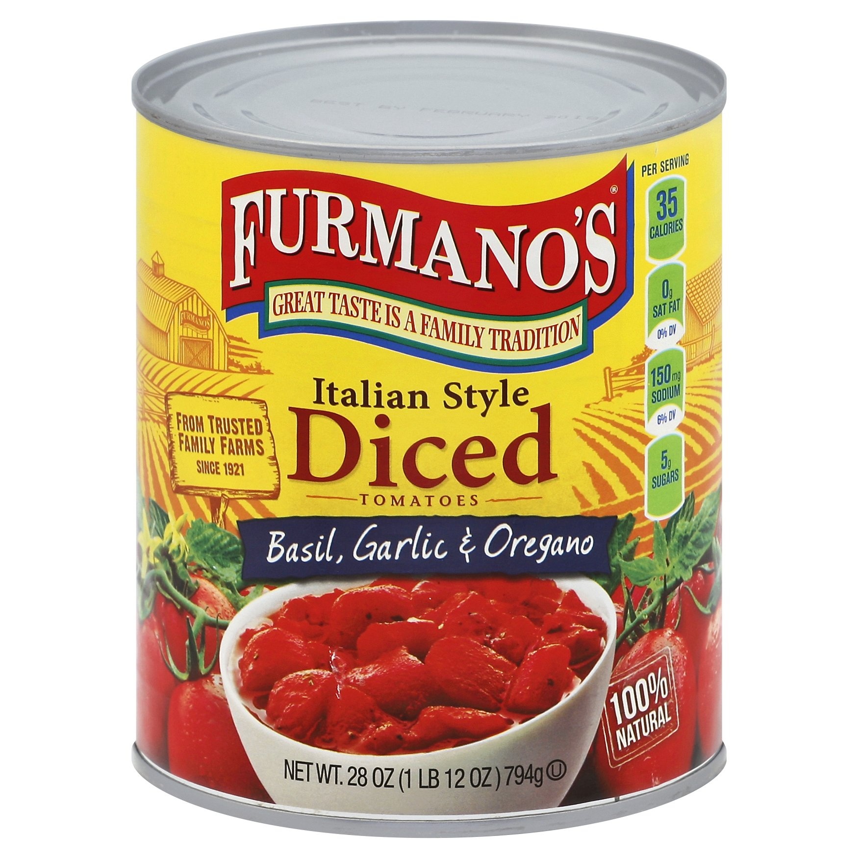 slide 1 of 6, Furmanos Tomato Italian Diced, 28 oz