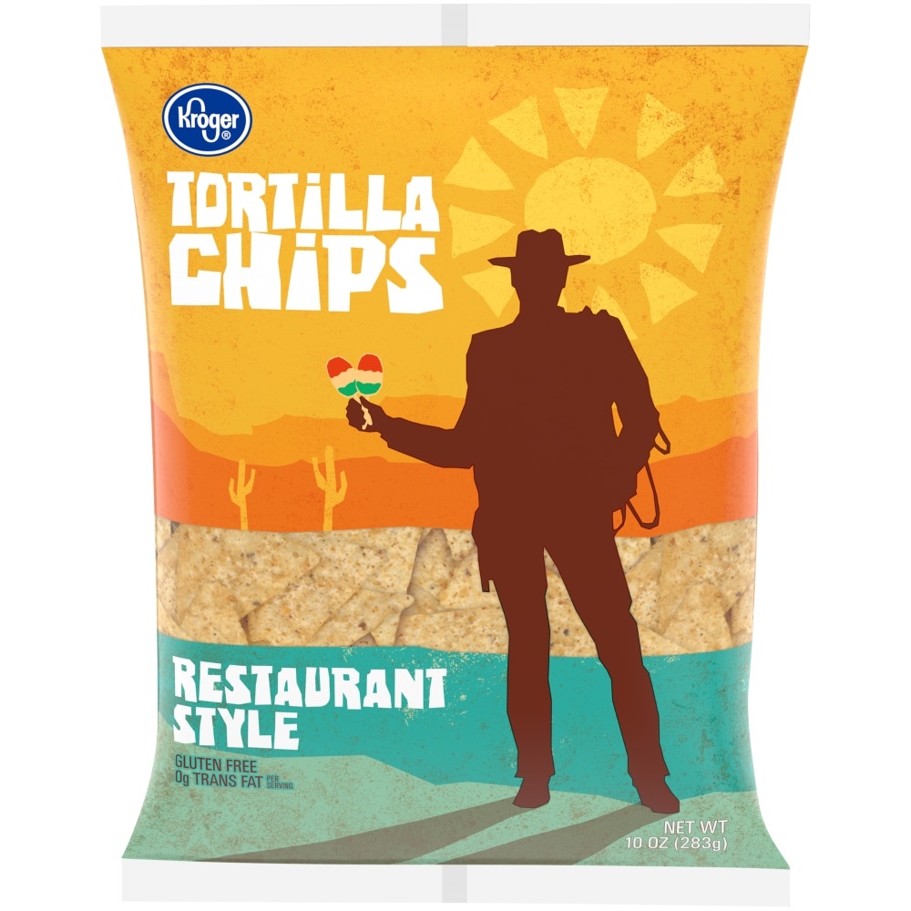 slide 1 of 1, Kroger Restaurant Style Tortilla Chips, 10 oz