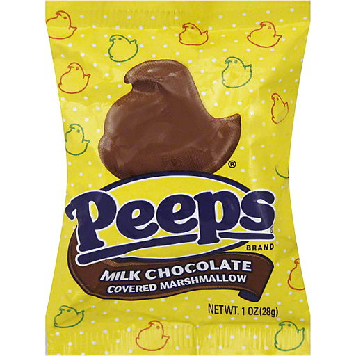 slide 2 of 2, Peeps Easter Milk Chocolate Covered Marshmallow, 1 oz