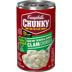 Campbell's Chunky Healthy Request New England Clam Chowder Soup, 18.8 oz Can