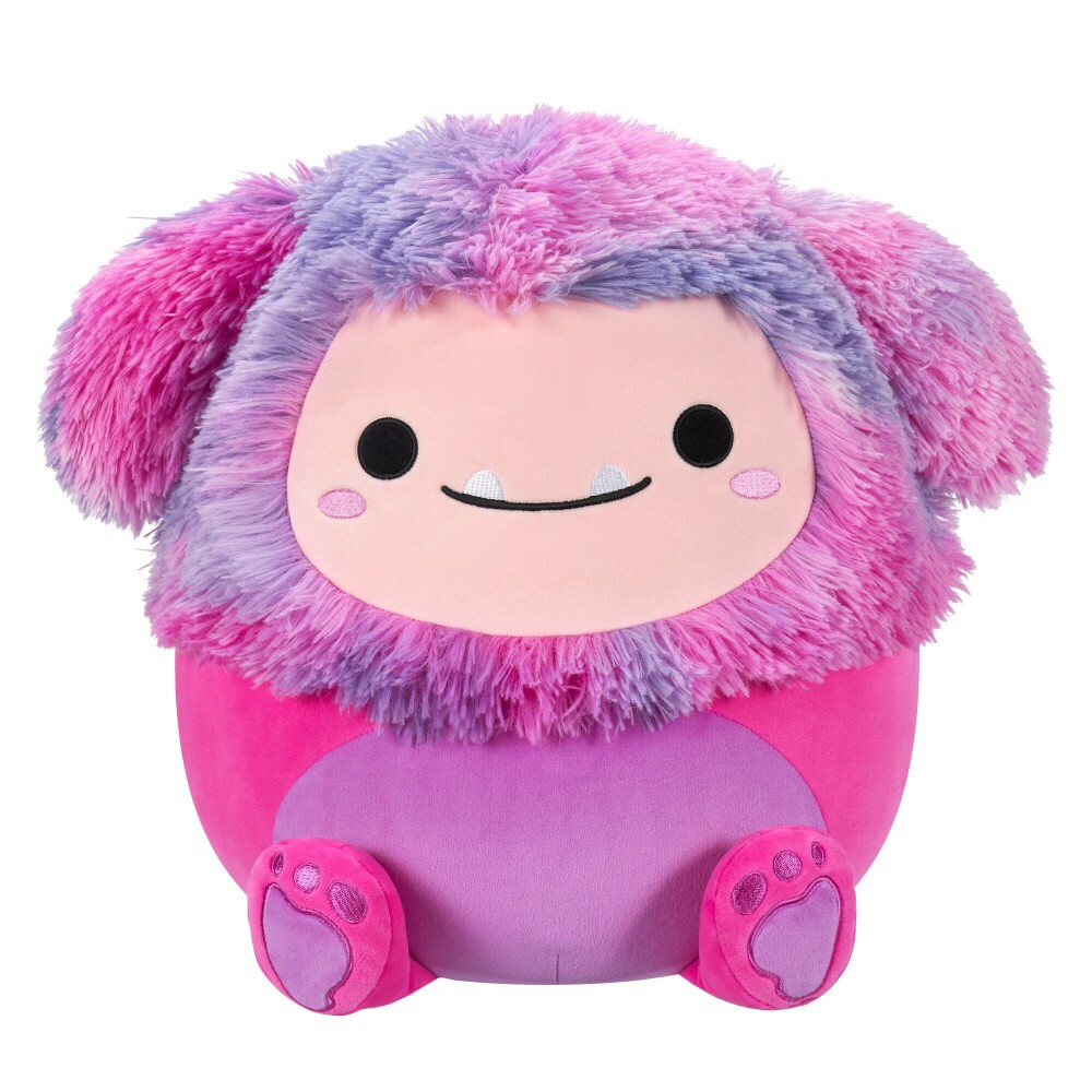 slide 1 of 1, Squishmallows 12" Magenta Bigfoot with Multicolored Hair, 12 in
