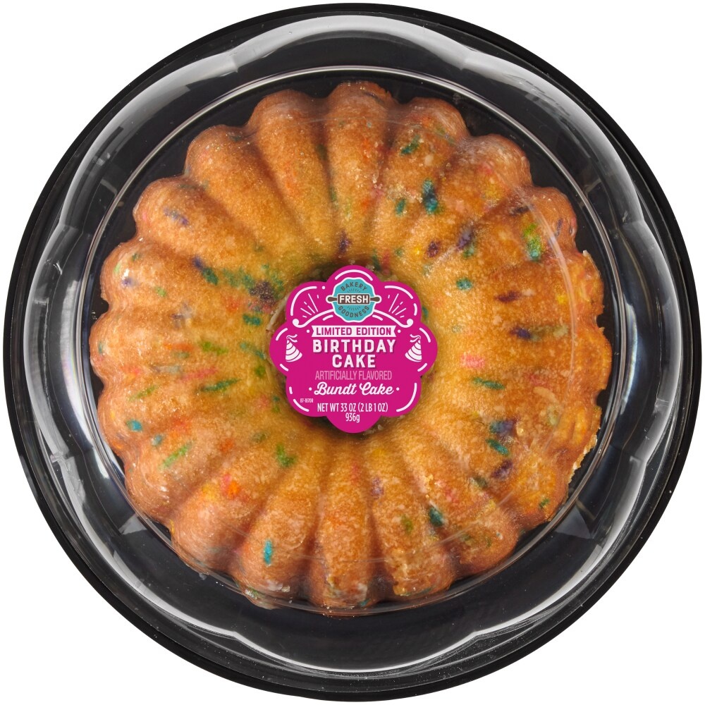 slide 1 of 1, Bakery Fresh Goodness Limited Edition Birthday Bundt Cake, 33 oz