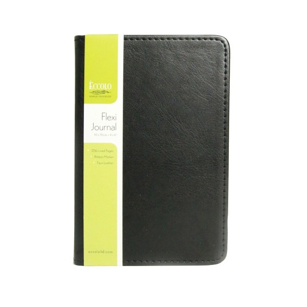 slide 1 of 1, Eccolo Flexi Journal - Black, 128 ct