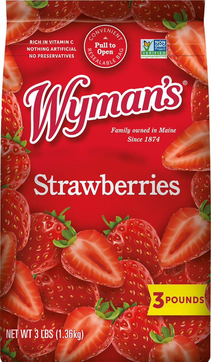 slide 4 of 7, Wyman's Strawberries 3 lb, 3 lb