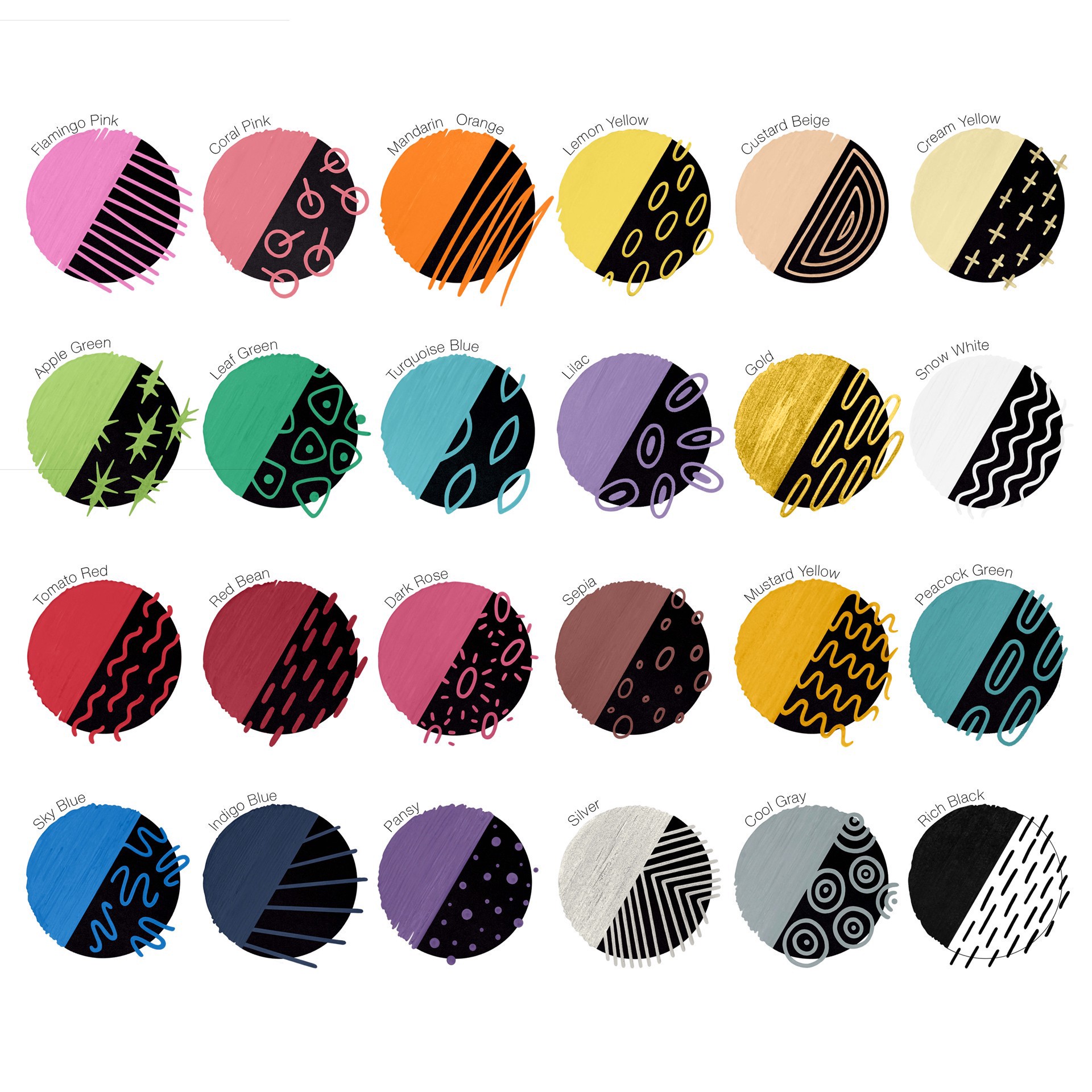 slide 3 of 4, Copic Acrea 24 Colors Marker Set, 0.8 mm