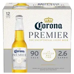 Corona Premier Mexican Lager Import Light Beer, 12 pk 12 fl oz Bottles, 4.0% ABV