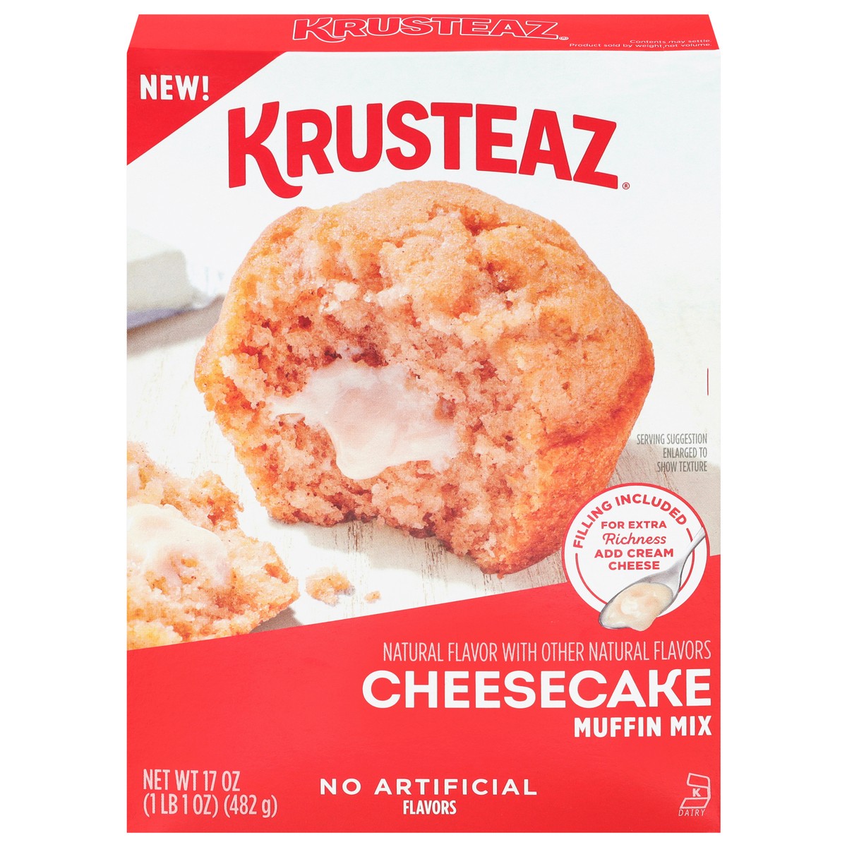 slide 1 of 15, Krusteaz Cheesecake Muffin Mix 17 oz, 17 oz