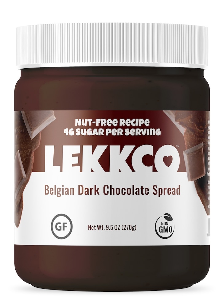 slide 1 of 1, Lekkco Belgian Dark Chocolate Spread, 9.5 oz