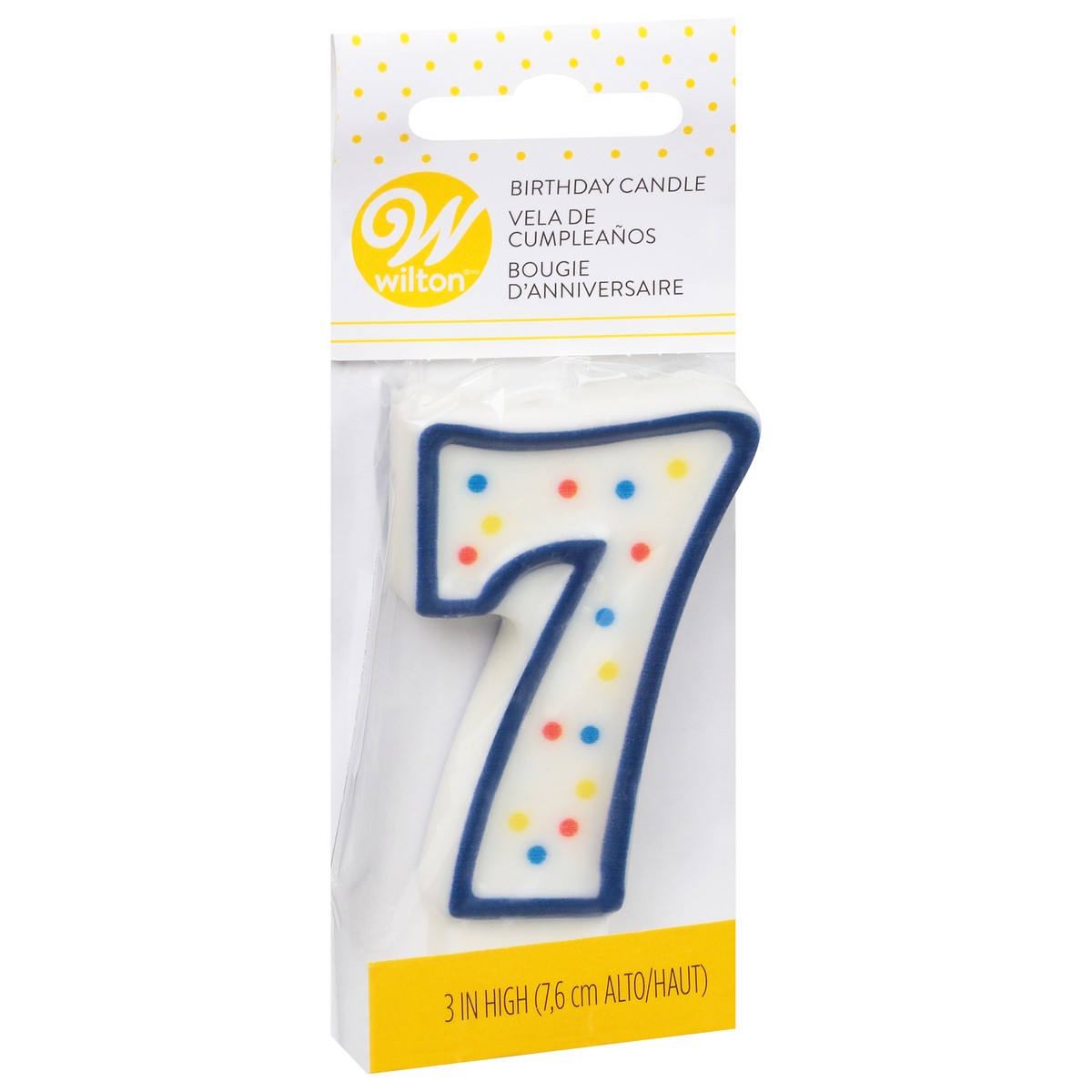 slide 2 of 9, Wilton 3 Inch 7 Birthday Candle 1 ea, 1 ct