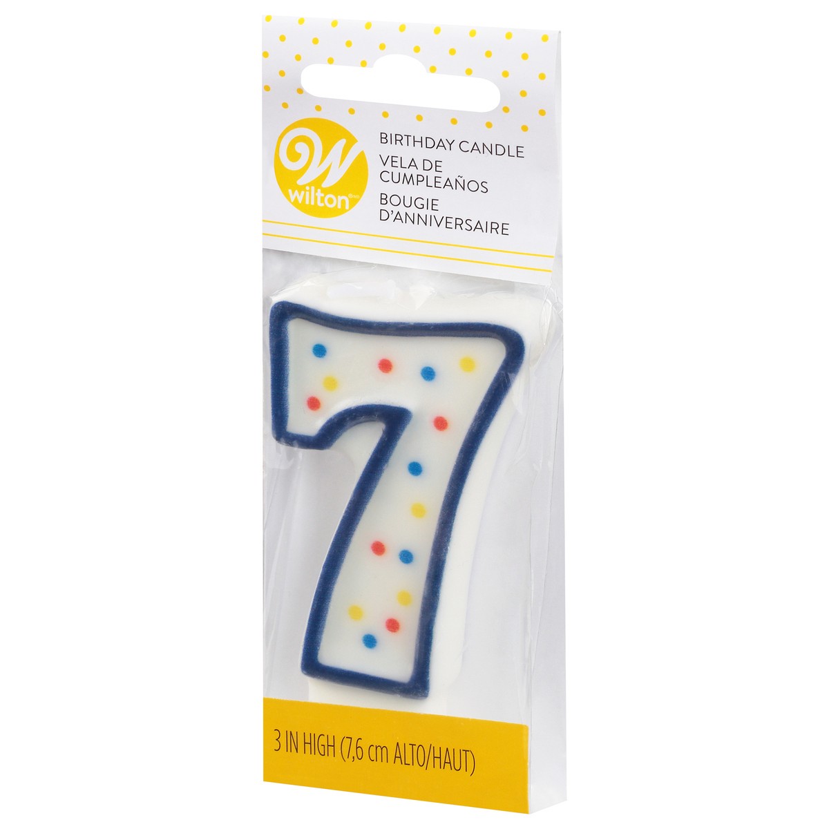 slide 3 of 9, Wilton 3 Inch 7 Birthday Candle 1 ea, 1 ct