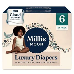 Millie Moon Unisex Luxury Size 6 Diapers (35+ lbs (16+ kg)) 54 Each