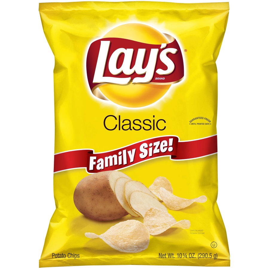 slide 1 of 6, Lay's Classic Potato Chips, 10.25 oz