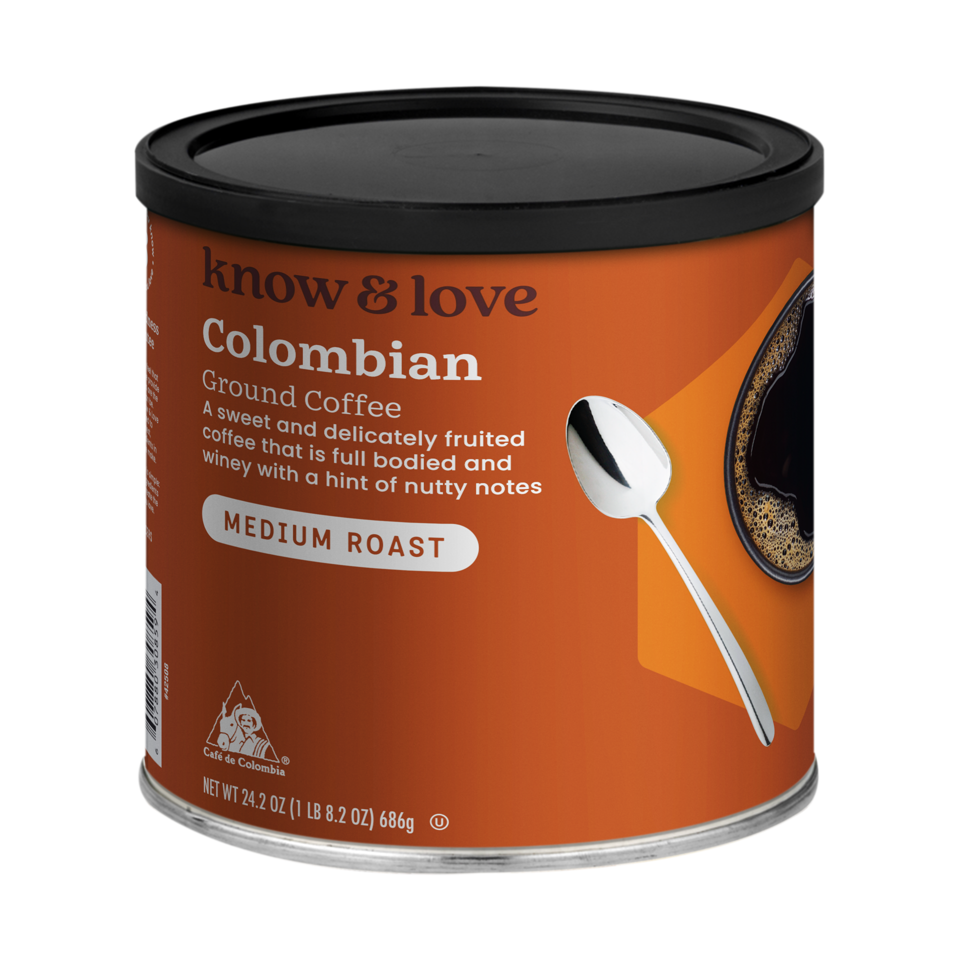 slide 1 of 1, know & love Colombian Coffee Can 24.2 Ounce, 24.2 oz