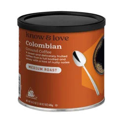 know & love Colombian Coffee Can 24.2 Ounce