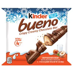 Kinder Bueno Crispy Creamy Chocolate Bar 4 - 0.75 oz Bars