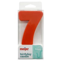 slide 6 of 13, Meijer Extra Large Birthday Candle, Number 7, Assorted Colors, 3", 1 ct