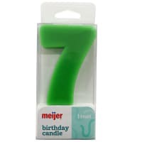 slide 4 of 13, Meijer Extra Large Birthday Candle, Number 7, Assorted Colors, 3", 1 ct