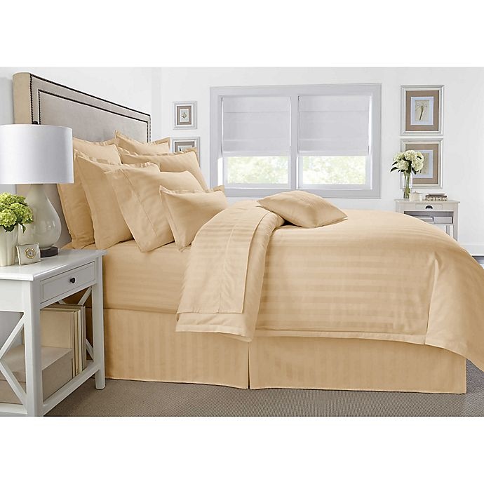 slide 1 of 1, Wamsutta 500-Thread-Count PimaCott Damask Full/Queen Comforter Set - Honey, 1 ct