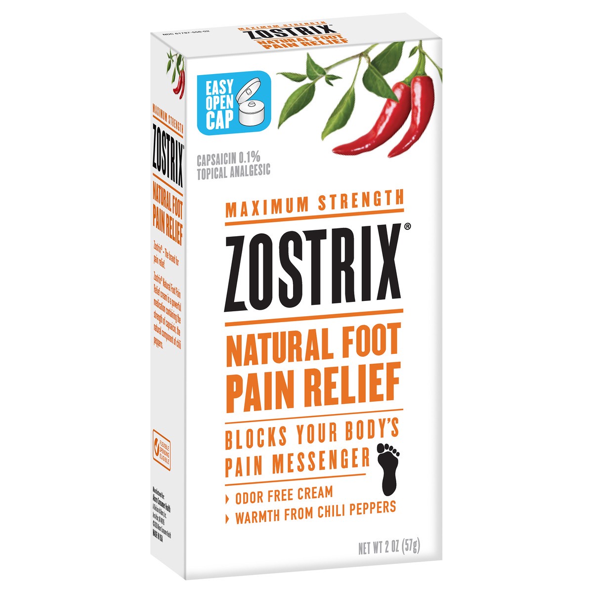 slide 2 of 9, Zostrix Maximum Strength Natural Foot Pain Relief 2 oz, 2 oz