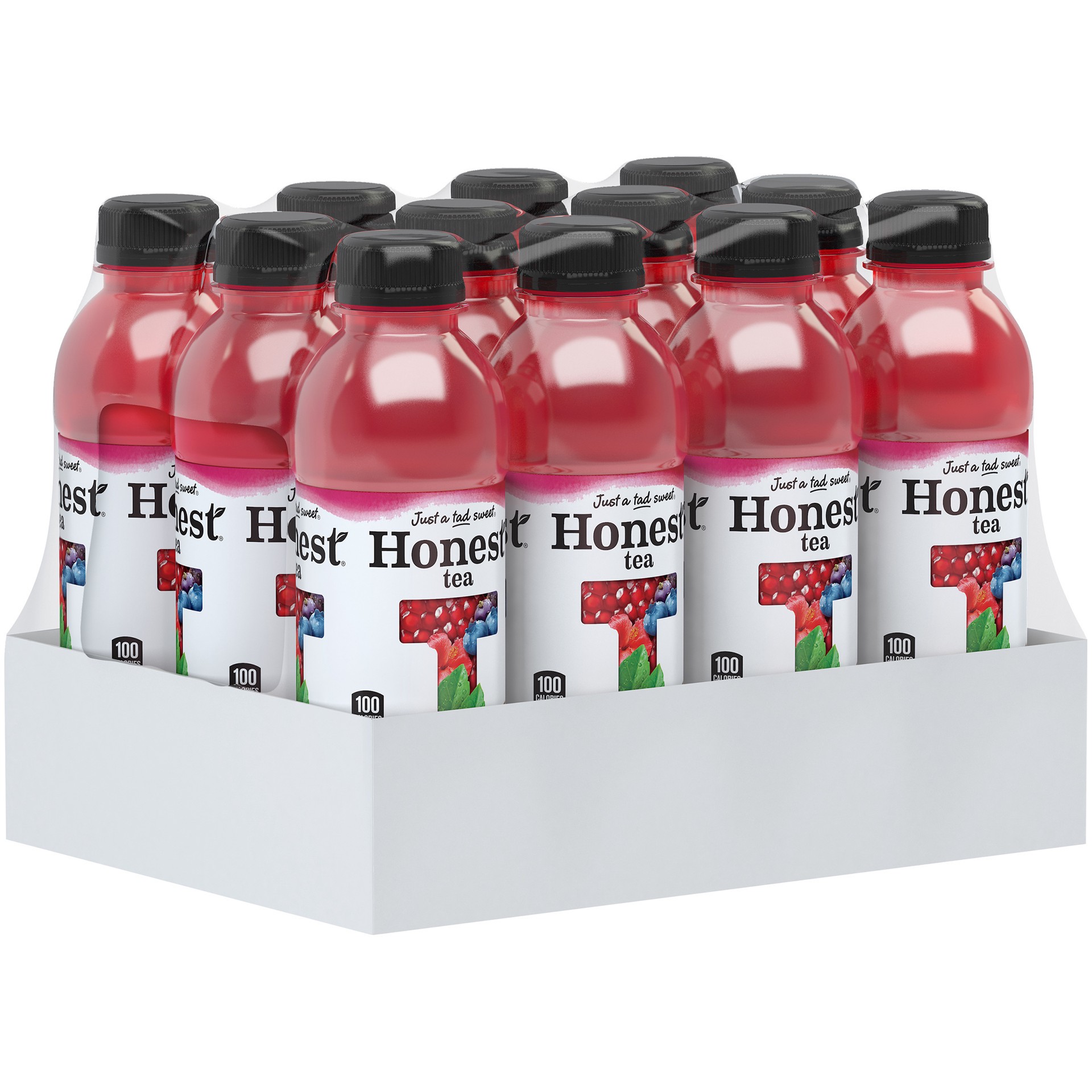 slide 2 of 4, Honest Tea Organic Fair Trade Pomegranate Blue Gluten Free, 16.9 fl oz, 12 Pack, 202.80 fl oz