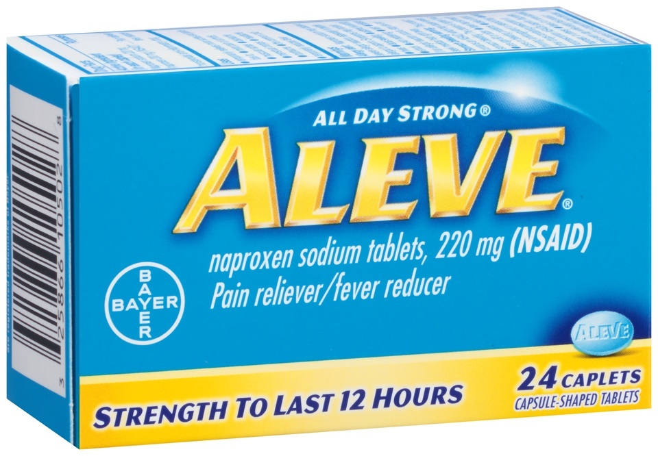 slide 1 of 1, Aleve All Day Strong Pain Reliever/ Fever Reducer Caplets, 24 ct