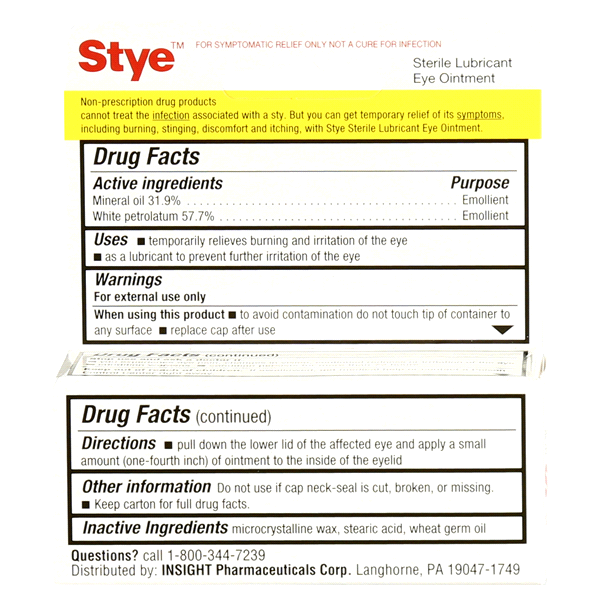 slide 6 of 9, Stye Sterile Lubricant Eye Ointment, 0.125 oz