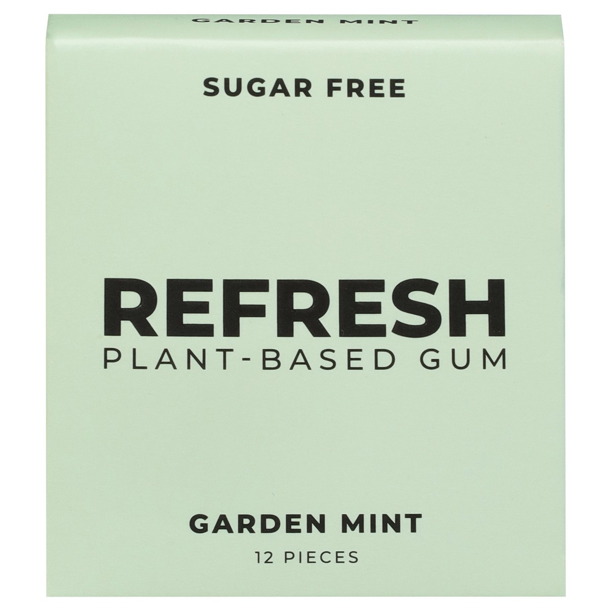 slide 1 of 9, Refresh Sugar Free Plant-Based Garden Mint Gum 12 ea, 12 ct