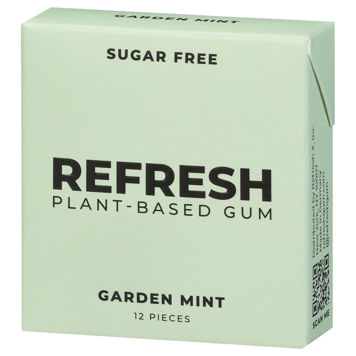 slide 3 of 9, Refresh Sugar Free Plant-Based Garden Mint Gum 12 ea, 12 ct