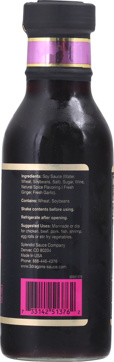 slide 4 of 12, 3 Dragons Sweet Ginger Teriyaki Sauce 12 fl oz, 12 fl oz
