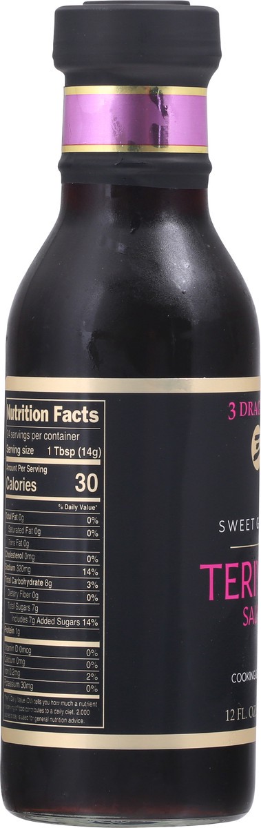 slide 9 of 12, 3 Dragons Sweet Ginger Teriyaki Sauce 12 fl oz, 12 fl oz