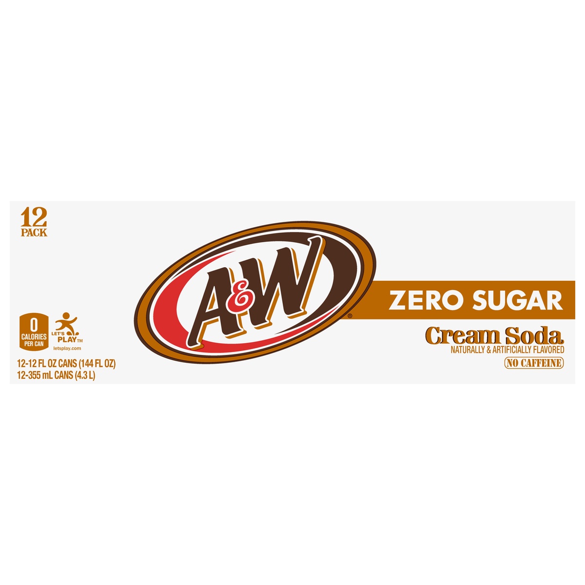 slide 1 of 9, A&W Diet Cream Soda, 12 ct; 12 fl oz