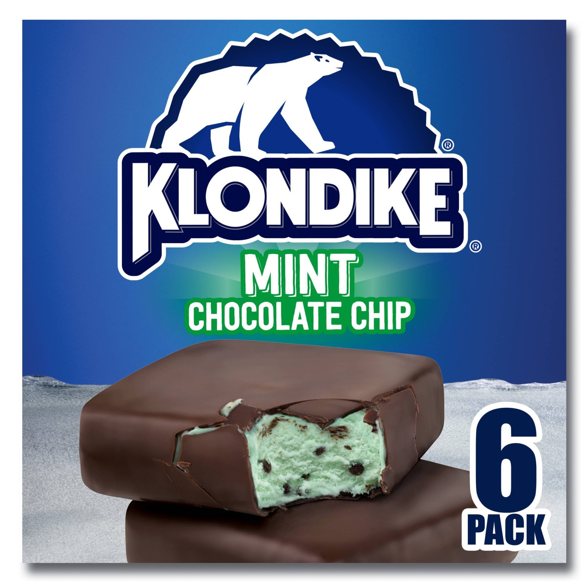 slide 1 of 7, Klondike Mint Chocolate Chip Ice Cream Bars, 24 oz