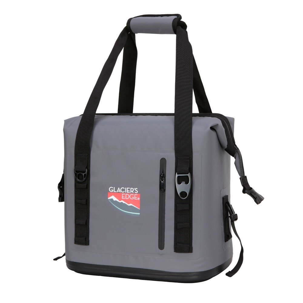 slide 1 of 1, Glacier's Edge® Premium 24 Can Cooler Bag - Grey, 1 ct