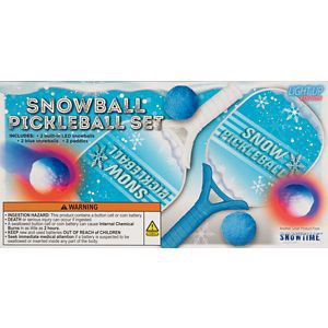 slide 1 of 1, SNOWTIME Just for Fun Snowball Pickleball Set, 1 ct