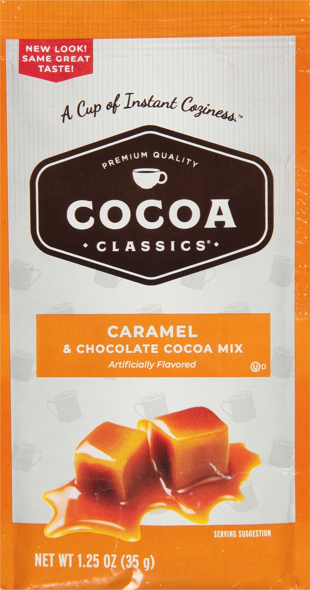 slide 13 of 13, Cocoa Classics Caramel & Chocolate Cocoa Mix Packet, 12 ct