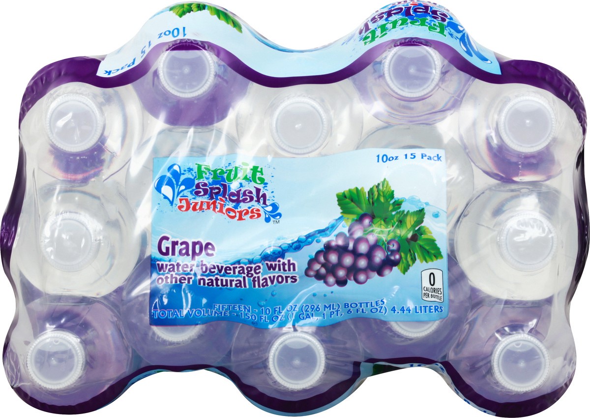 slide 11 of 13, Fruit Splash 15 Pack Grape Water Beverage 15 ea, 15 ct